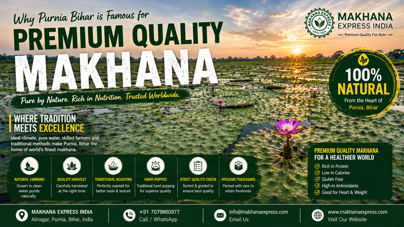 Why Purnia Bihar is Famous for Premium Quality Makhana | Makhana Express India
