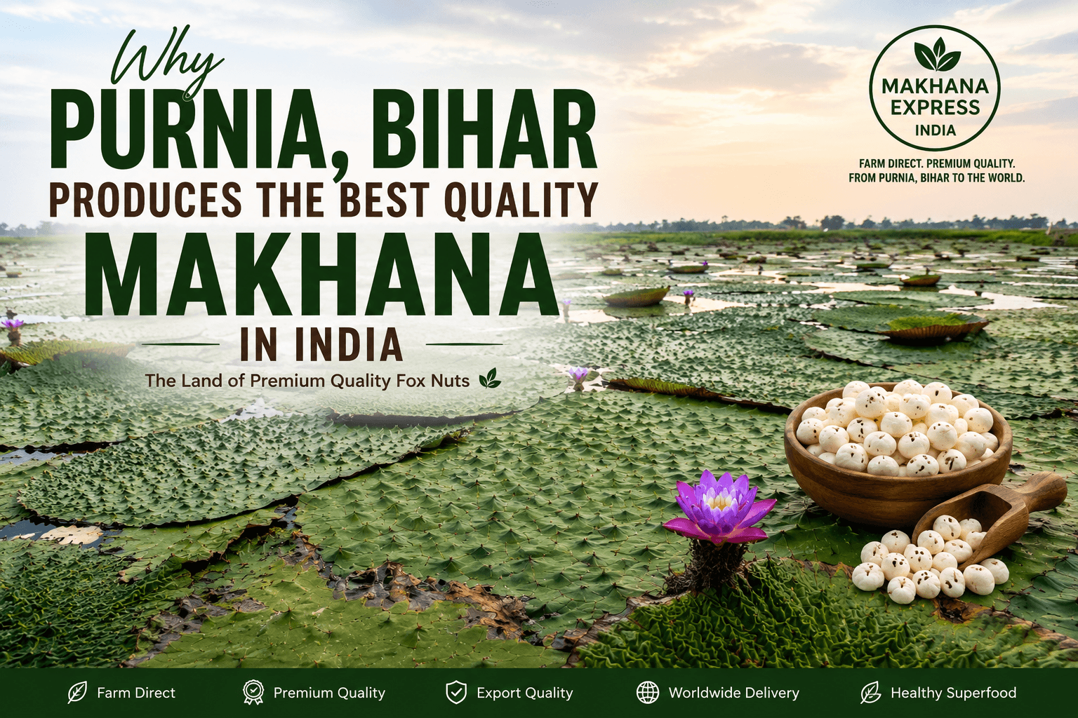 Why Purnia Bihar Produces the Best Quality Makhana in India